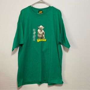 Vintage Y2K 2005 YODA Graphic T Shirt Green Sz XL STAR WARS NOS